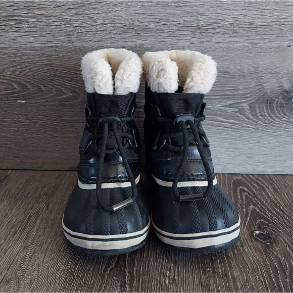 SOREL Yoot Pac Nylon Winter Snow Boots Black Toodler Size 10 - Picture 2 of 9